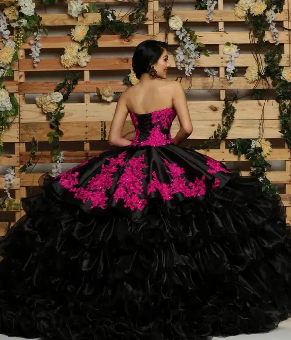 Black and Pink Da Vinci Gown - Dresses