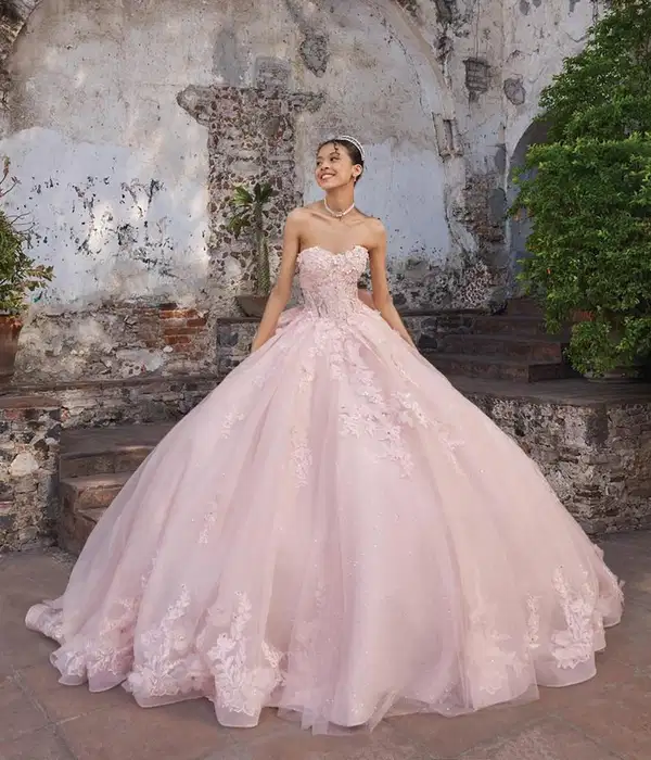 Blush Pink Vizcaya Quinceanera Gown - Dresses
