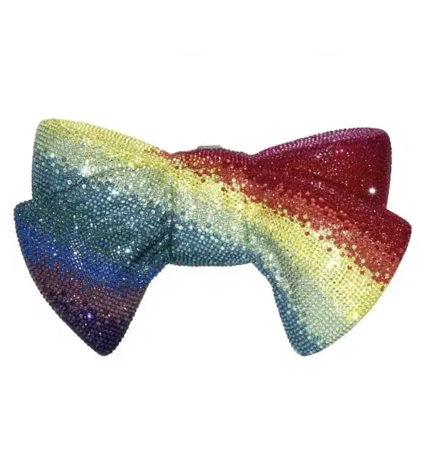Just For You Bow Rainbow Clutch - Purses