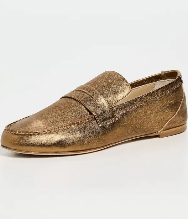 Bronze Penny Loafers - Shoes