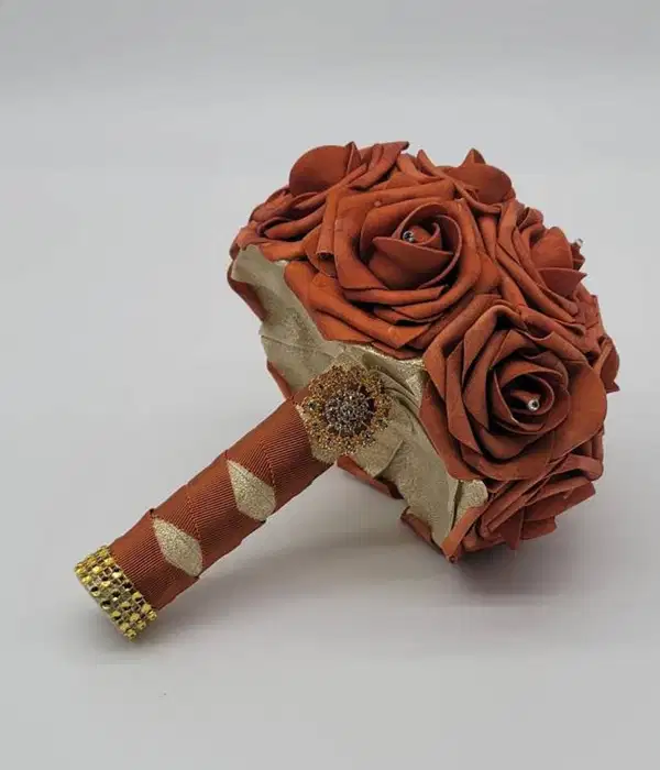 Brown Real Touch Rose Bouquet - Ramos