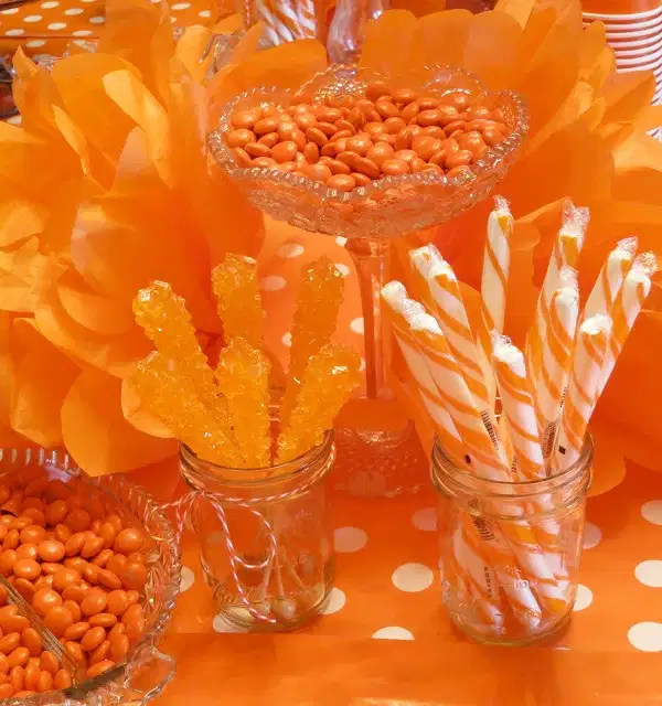Candy Tables in Orange - Party Vibes