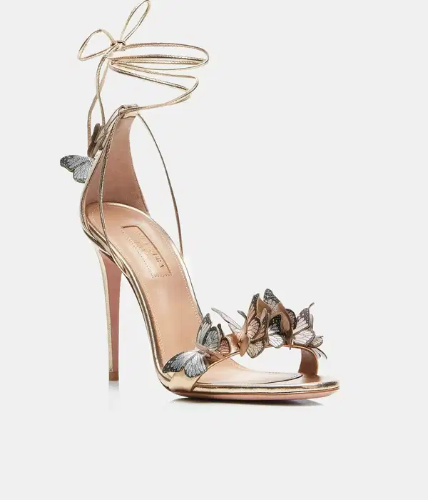 Papillon Sandal in Champagne - Quinceañera Shoes