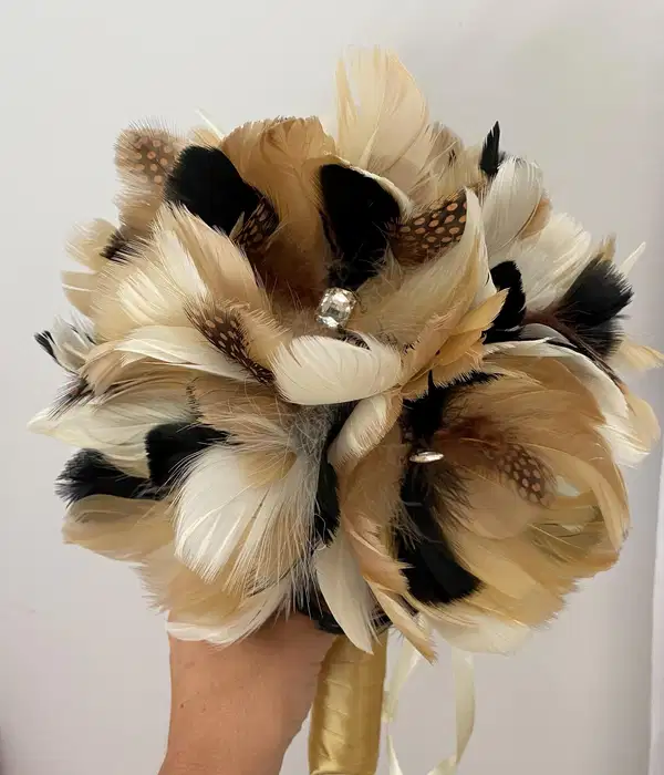 Brown Leopard Feathered Bouquet - Ramos