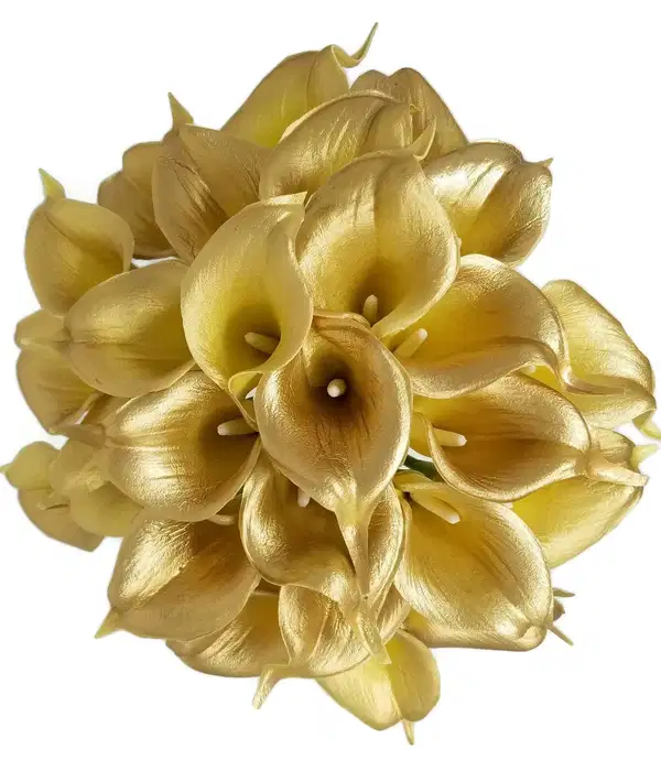 Gold Real Touch Calla Lilies - Ramos