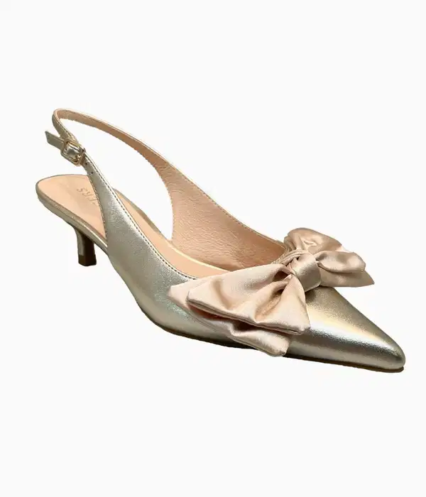 Debra Gold Slingback Heel - Shoes