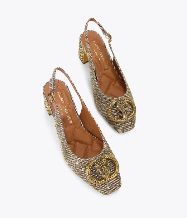 Kurt Geiger Gold Slingback Heel - Shoes
