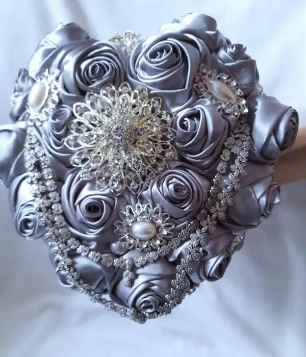 Silver Grey Heart Shape Bouquet - Ramos