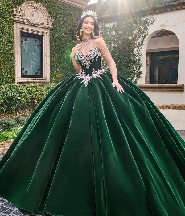 Hunter Green Off the Should Gown - Dresses