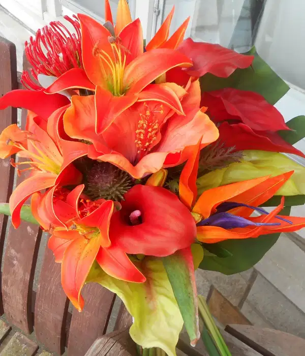 Calla Lily and Tropical Floral Bouquet - Ramos