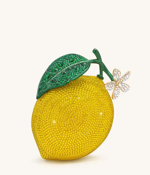 Lemon Inspired Rhinestone Clutch - Quinceañera Purses
