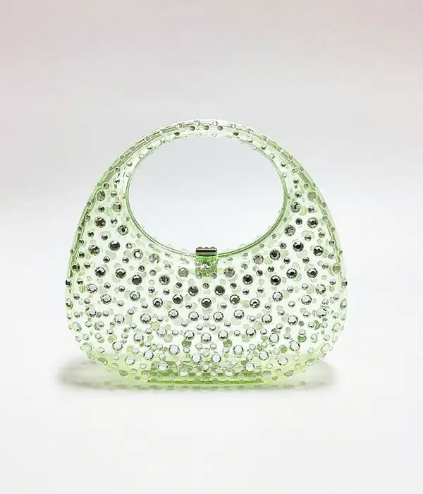 Lime Green Acrylic Clutch - Purses