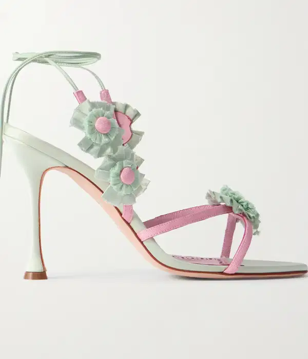 Mint Green and Pink Manolo Blahniks - Shoes