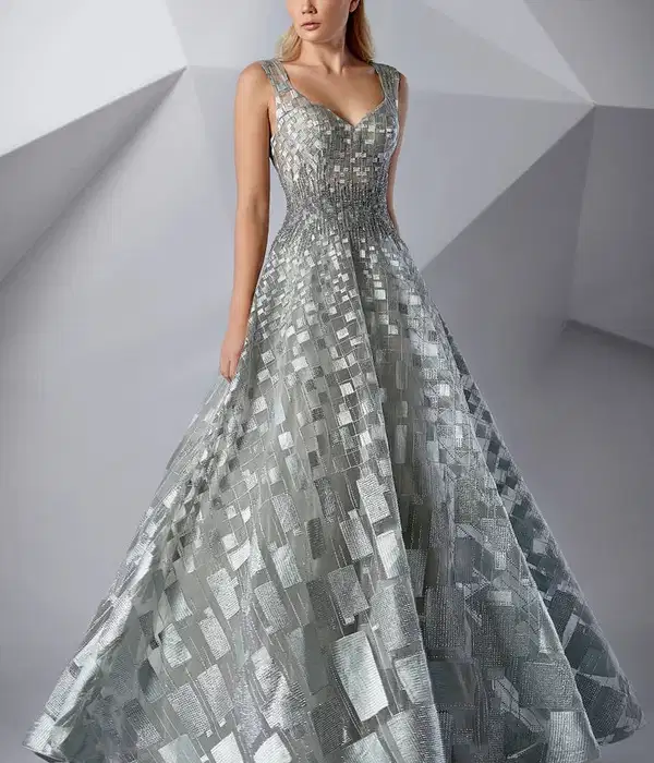 Modessa Couture in Silver - Dresses