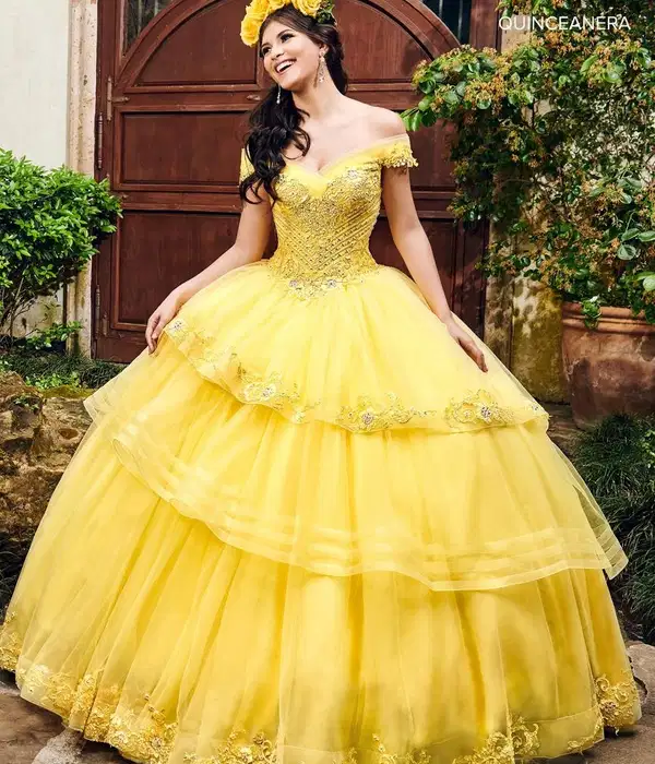 Mary's Quinceanera Yellow La Reina - Dresses