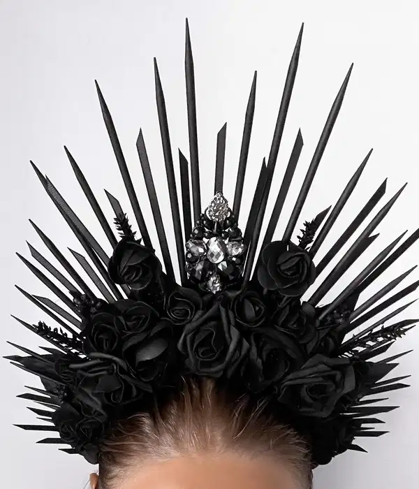 Black Spike Halo Crown - Headpieces