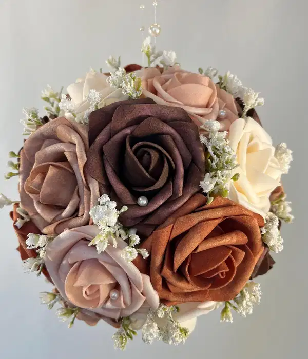 Earthy Toned Brown Rose Bouquet - Ramos