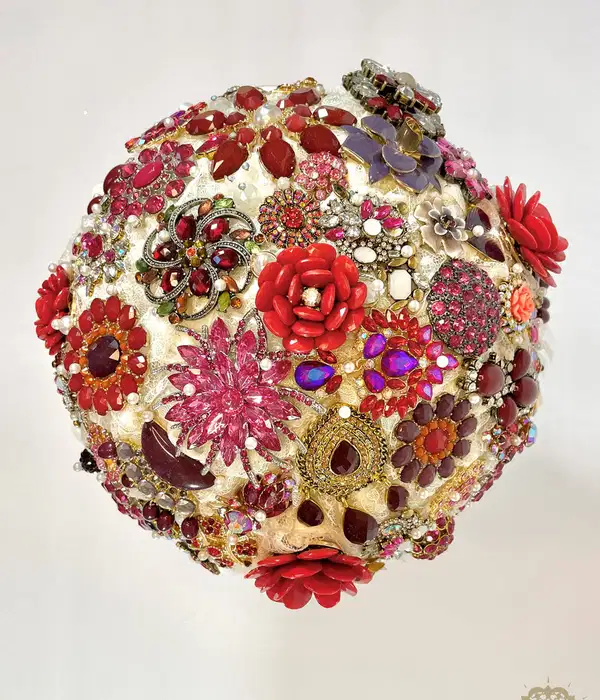 Red and Pink Brooch Bouquet - Ramos