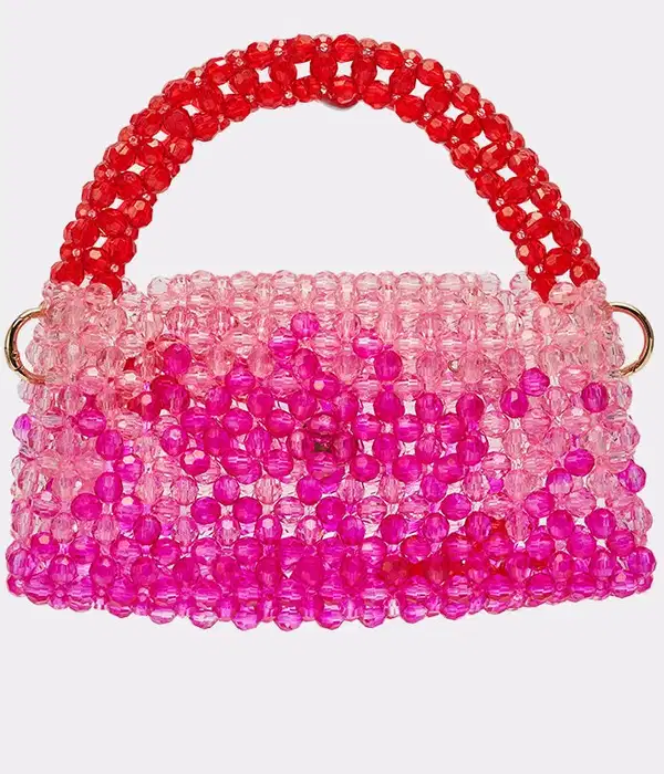 In the Tropics Pink Beaded Bag - Purses