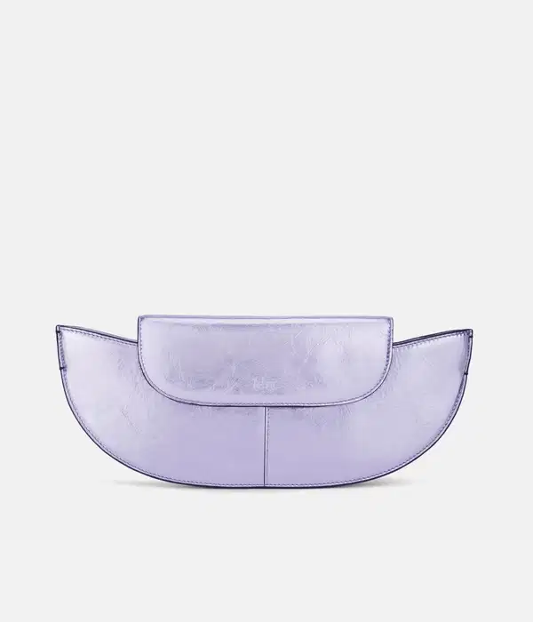 Nadia Crinkle Thistle Clutch - Purses