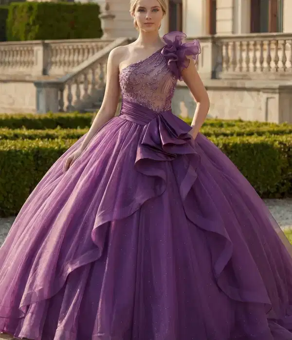 Glitter Dark Purple Quinceanera Princess Dress - Dresses