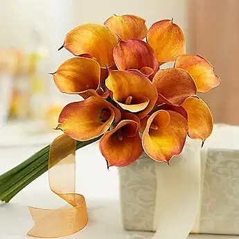 Golden Sunset Mini Calla Lilly Bouquet - Ramos