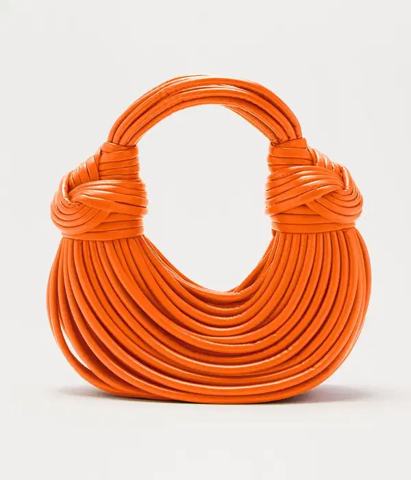 Eleni Cord Handbag in Bright Orange - Purses