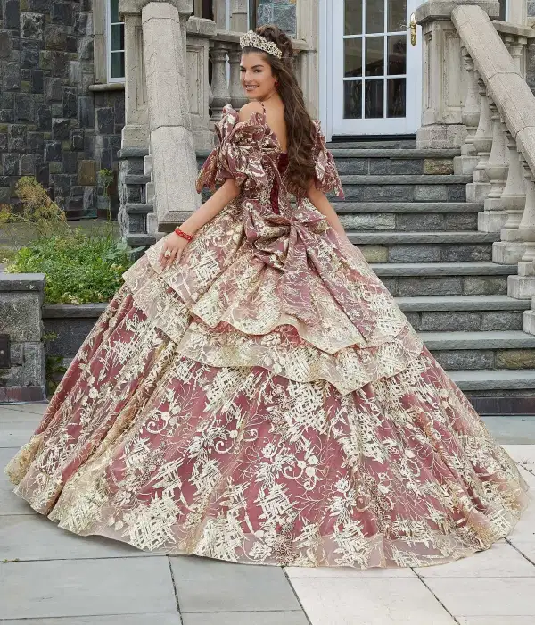 Pink Metallic Morilee Gown - Dresses