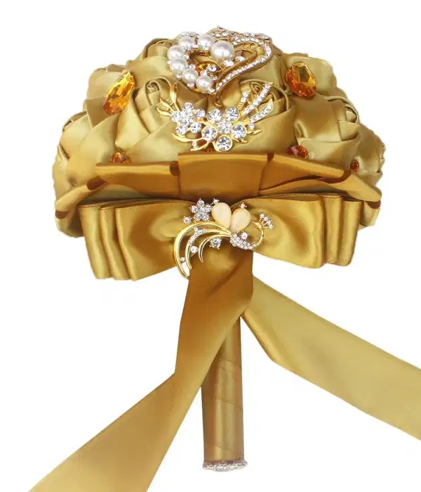 Gold Rhinestone Brooch Bouquet - Ramos
