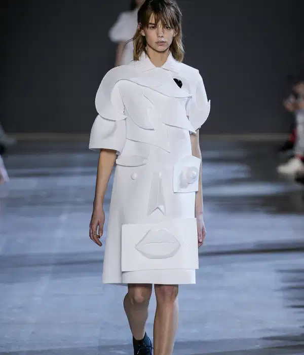 White Sculptured Dress - Dresses