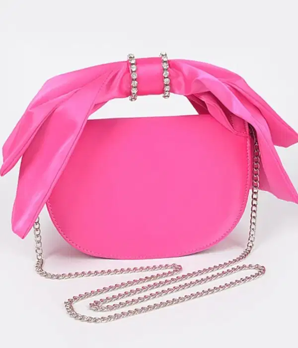 Bow Handle Night Clutch - Purses