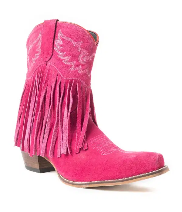Rodeo Ride Booties In Pink - Shoes