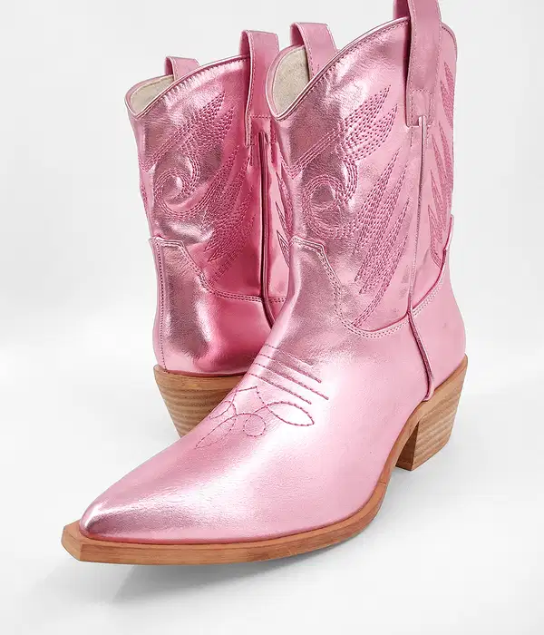 Zahara Pink Cowboy Boots - Shoes