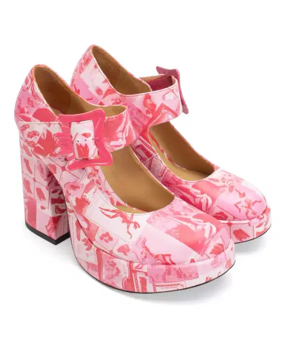 Pink Platform Mary Jane Heels - Shoes