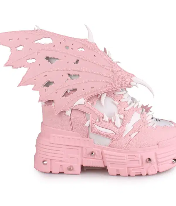Pink Platform Sneakers - Shoes