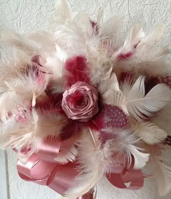 Pink Feathered Rose Bouquet - Ramos