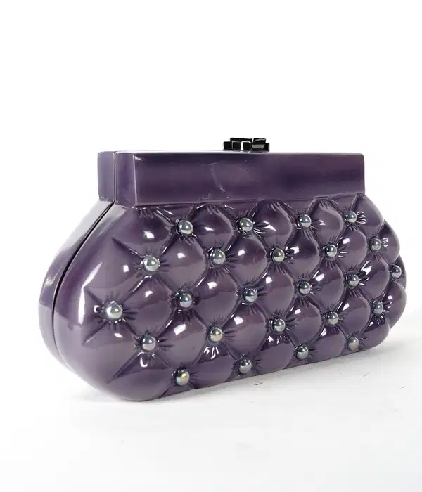 Purple Bubbly Gum Clutch - Purses