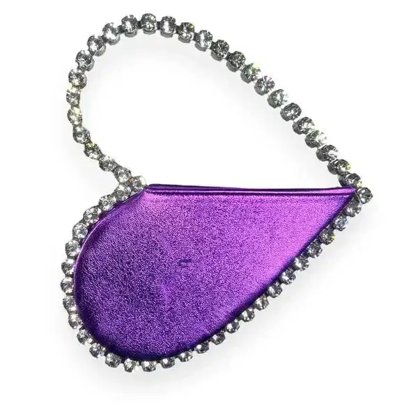 Embellished Love Clutch Bag - Purses