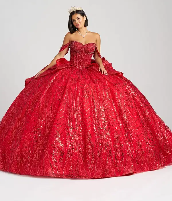 Red Princess Mis Quince Gown - Dresses