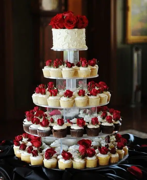 Red Tower of Desserts - Party Vibes