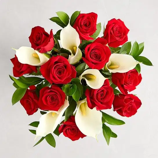 Red Rose and Calla Lily Bouquet - Ramos