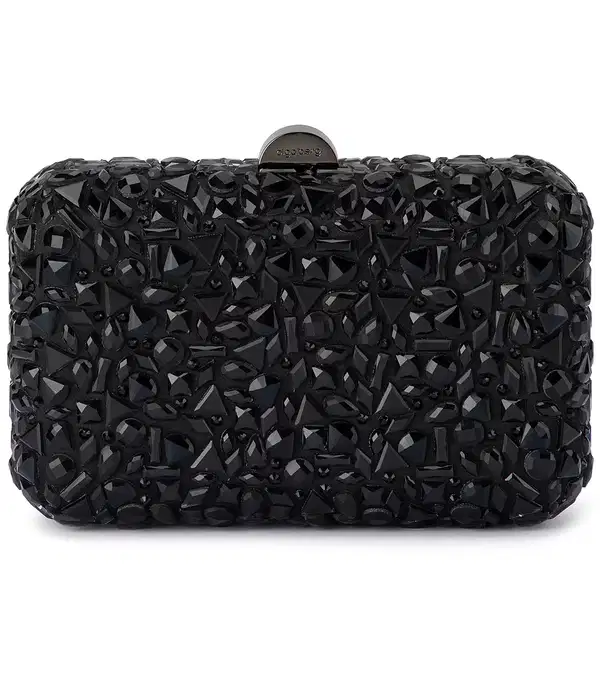 Black Crystal Aviva Clutch - Purses