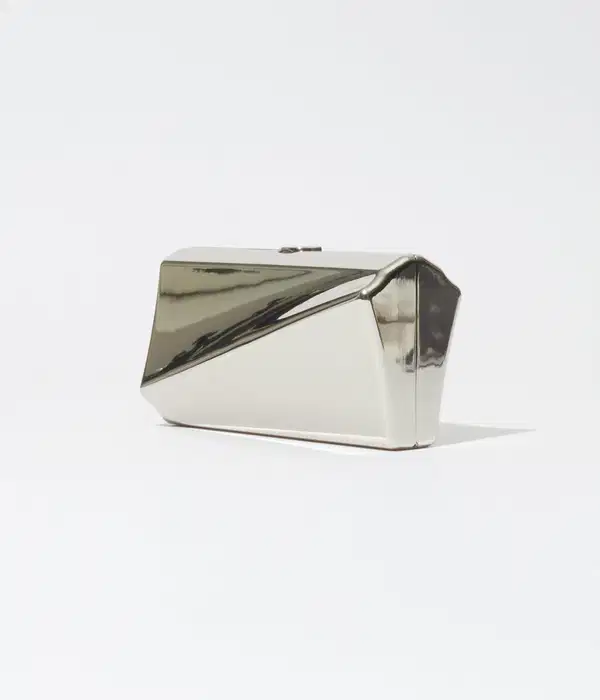 The Ripple Clutch in Silver - Purses