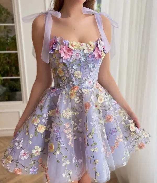 Lilac Sweet 15 Mini Dress - Dresses