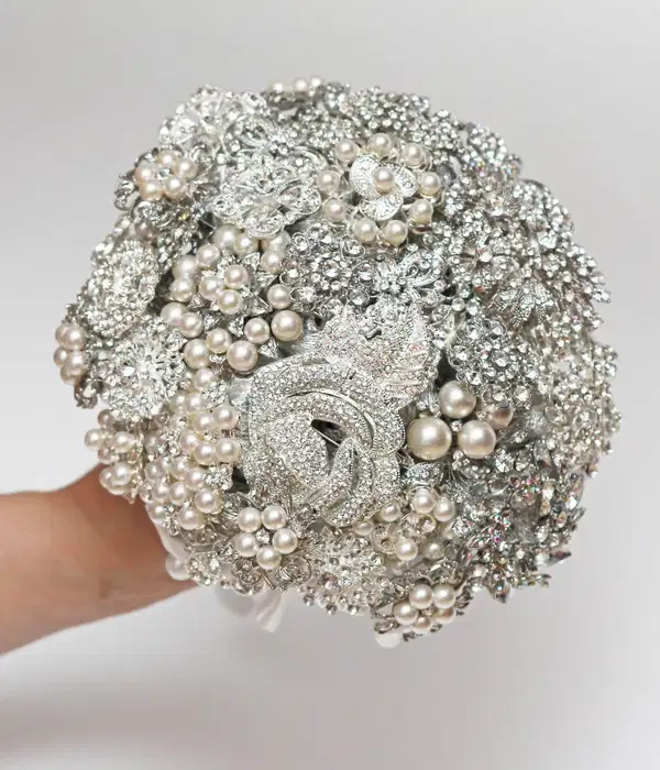 Silver Gray Jeweled Bouquet - Ramos