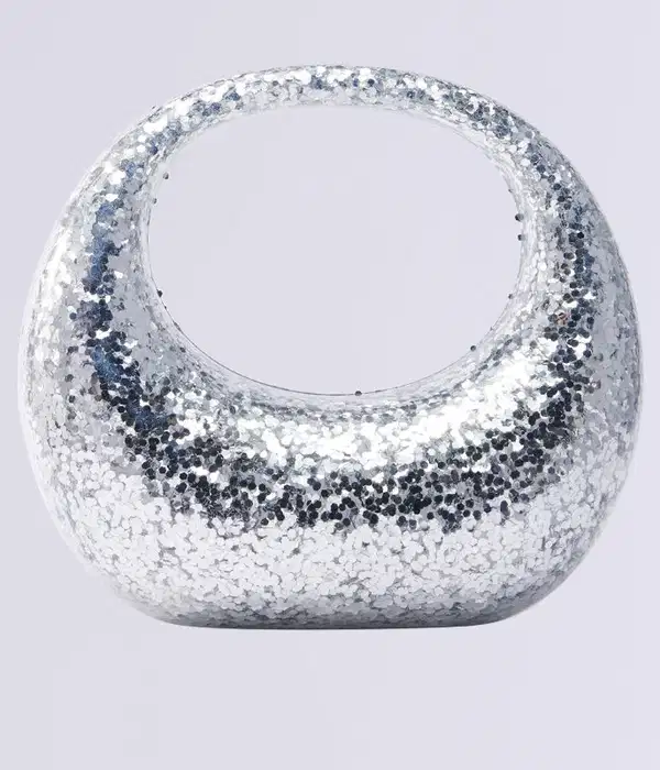 Akira Silver Sparkle Hard Shell Purse - Purses