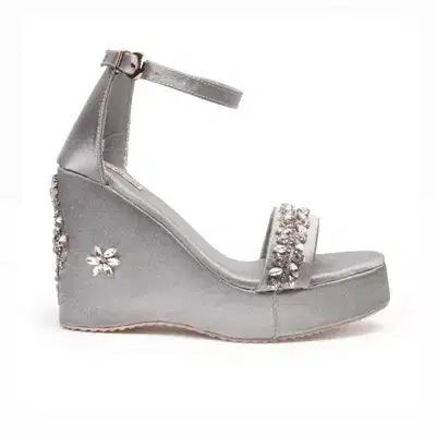 Silver Luxury Wedge Shoe - Shoes