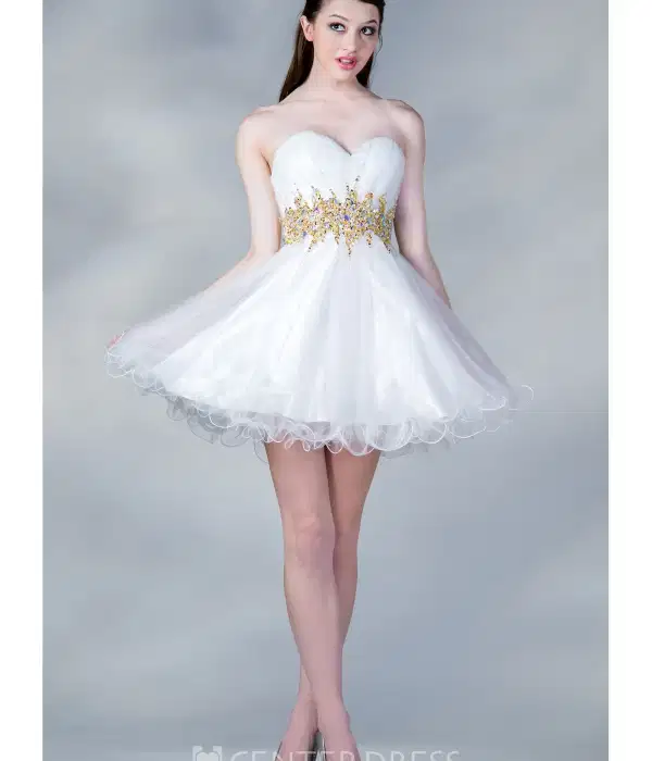 White Satin Sweet 15 Mini - Dresses