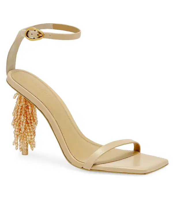 Sienna Beaded Leather Sandals - Shoes