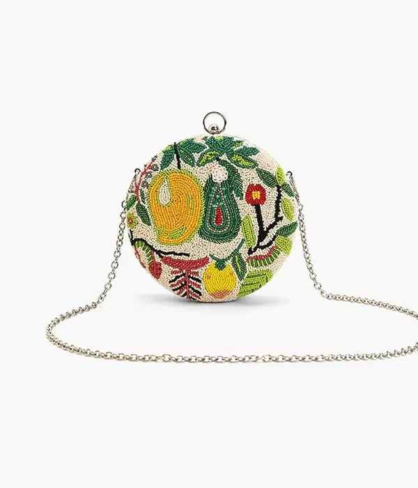Tropical Mango Round Clutch - Purses